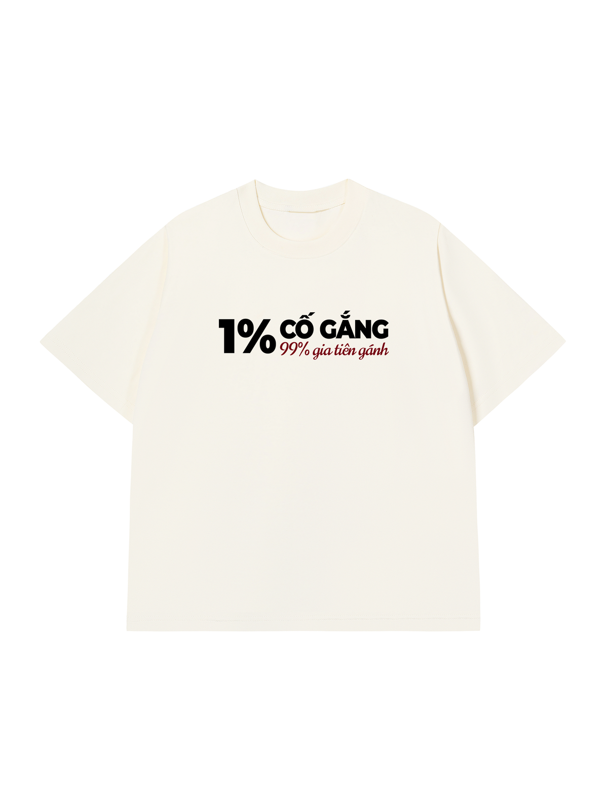 Áo Thun Relaxed Fit 1% Cố Gắng