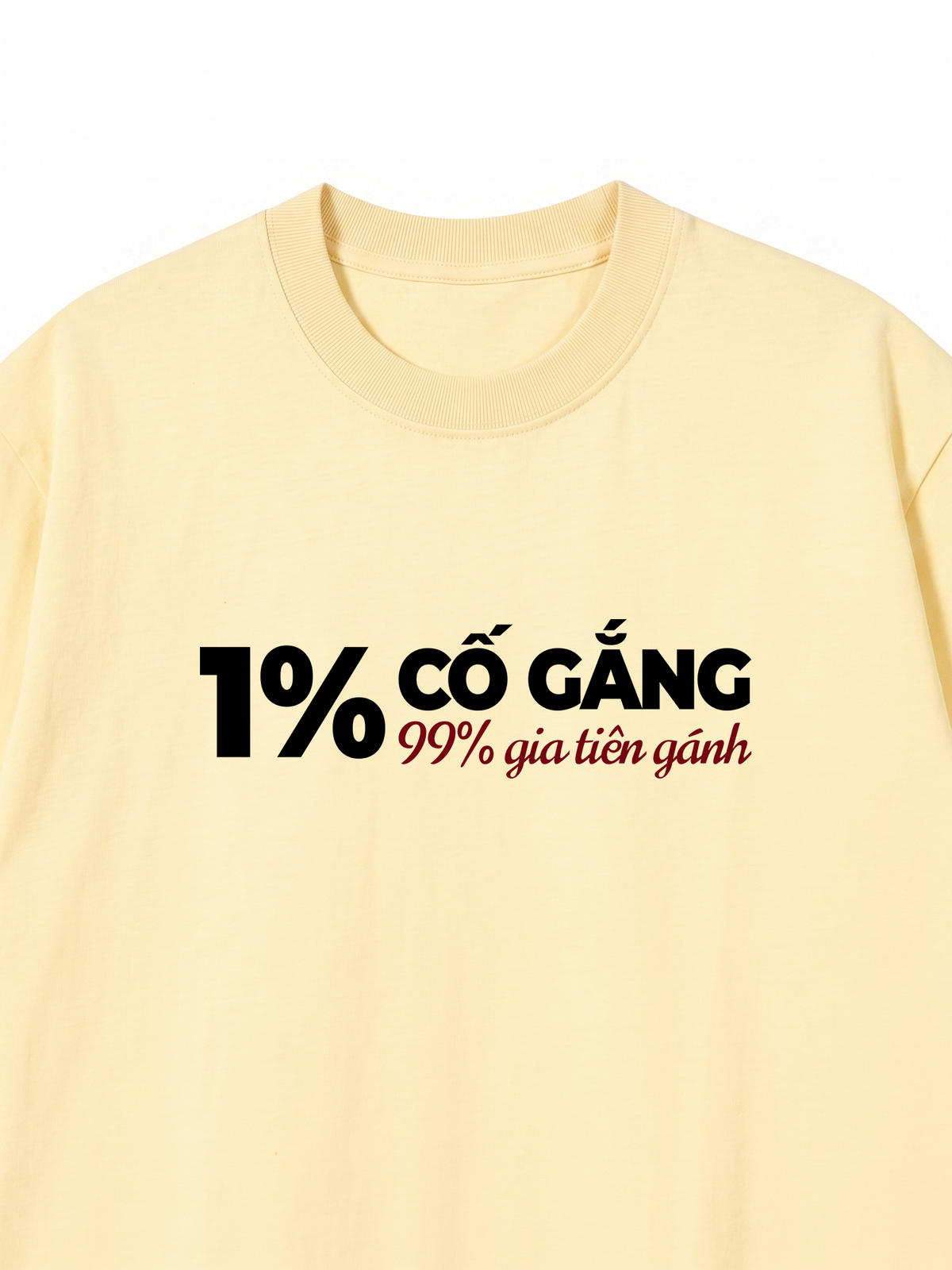 Áo Thun Relaxed Fit 1% Cố Gắng