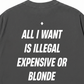 Áo Thun Relaxed Fit All I Want Is Illegal Expensive Or Blonde