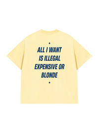 Áo Thun Relaxed Fit All I Want Is Illegal Expensive Or Blonde