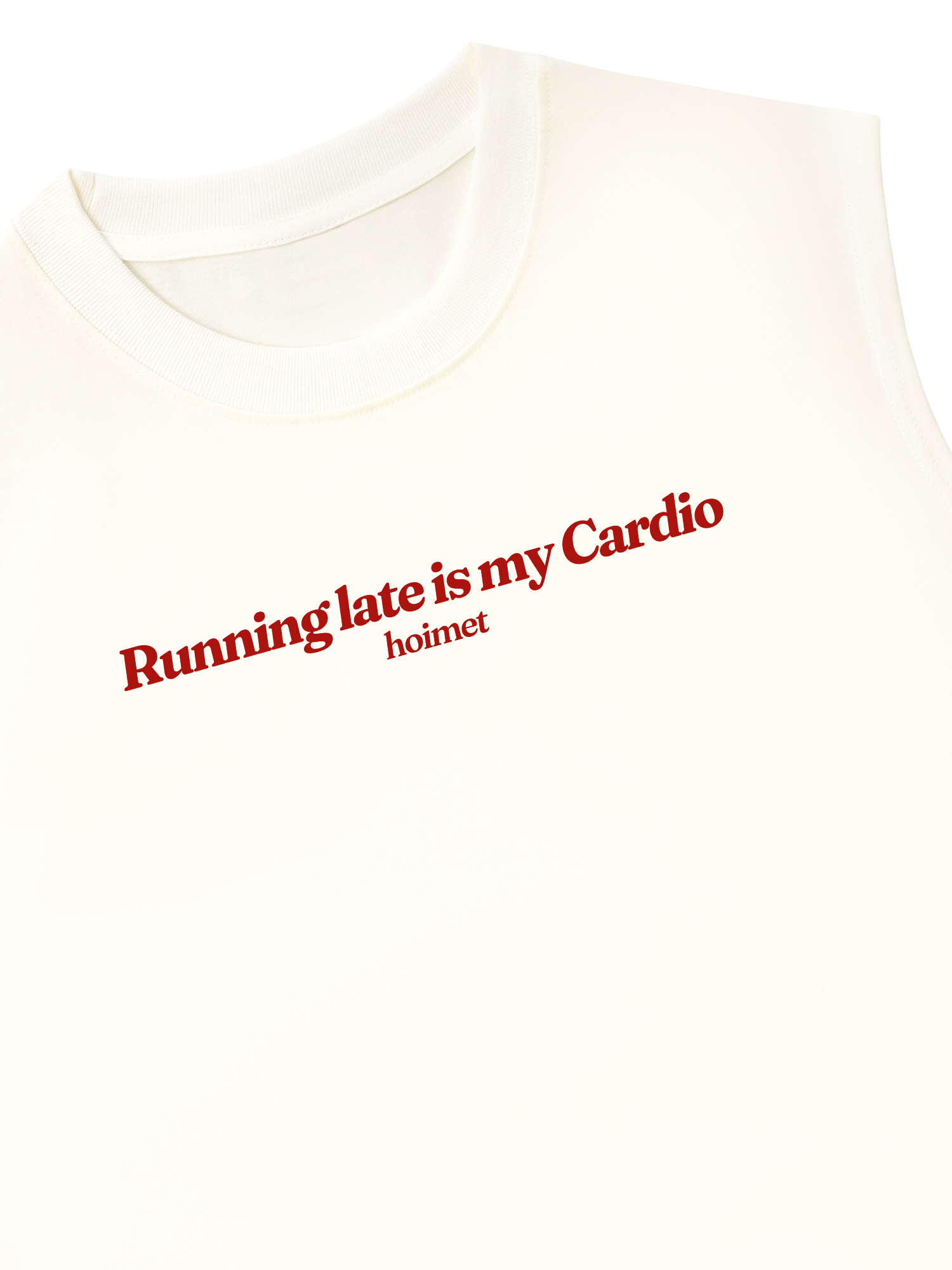 Áo Ba Lỗ Relaxed Fit Running Late Is My Cardio