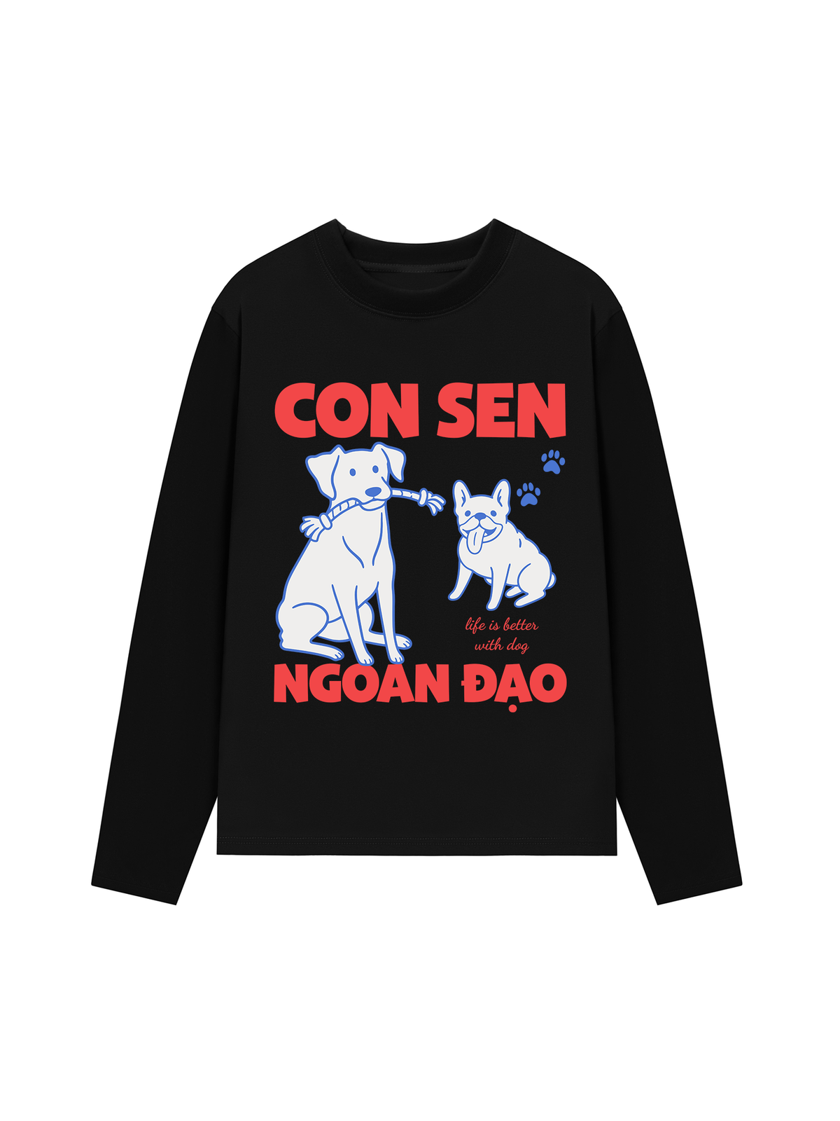 Áo Dài Tay Con Sen Ngoan Đạo Chó