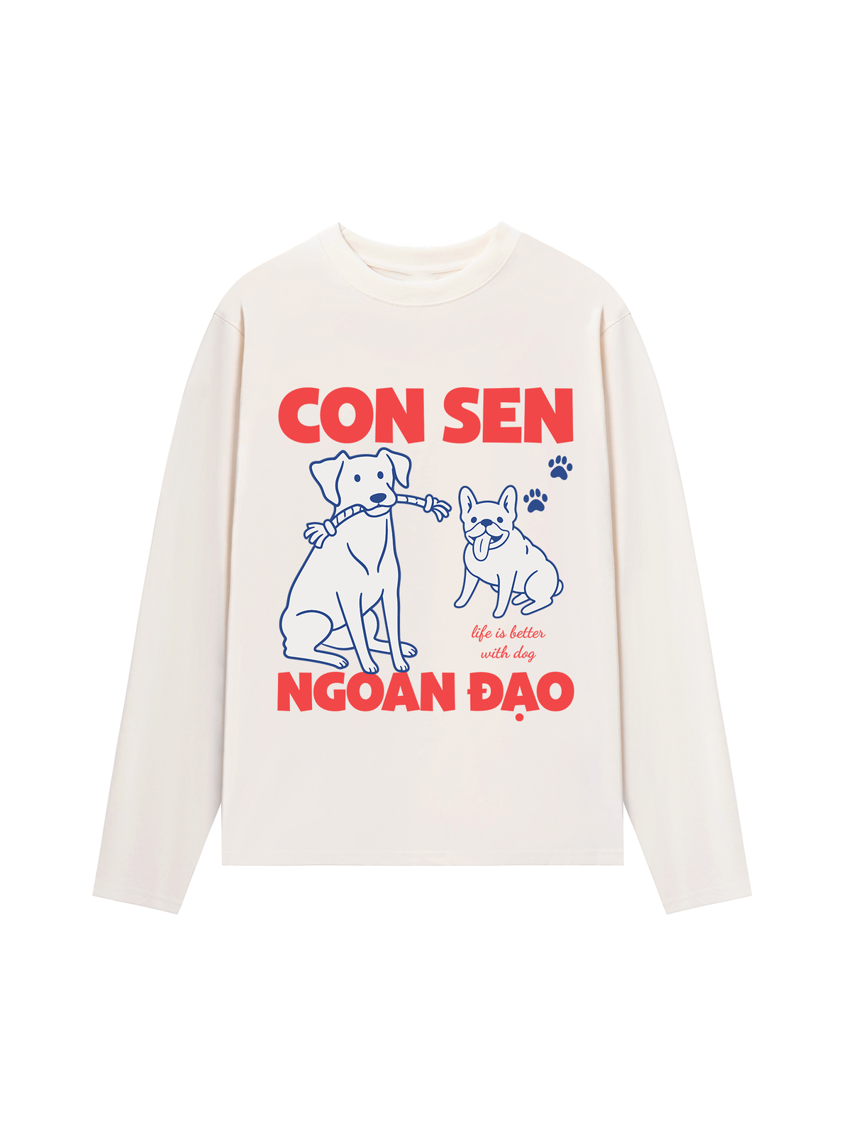 Áo Dài Tay Con Sen Ngoan Đạo Chó