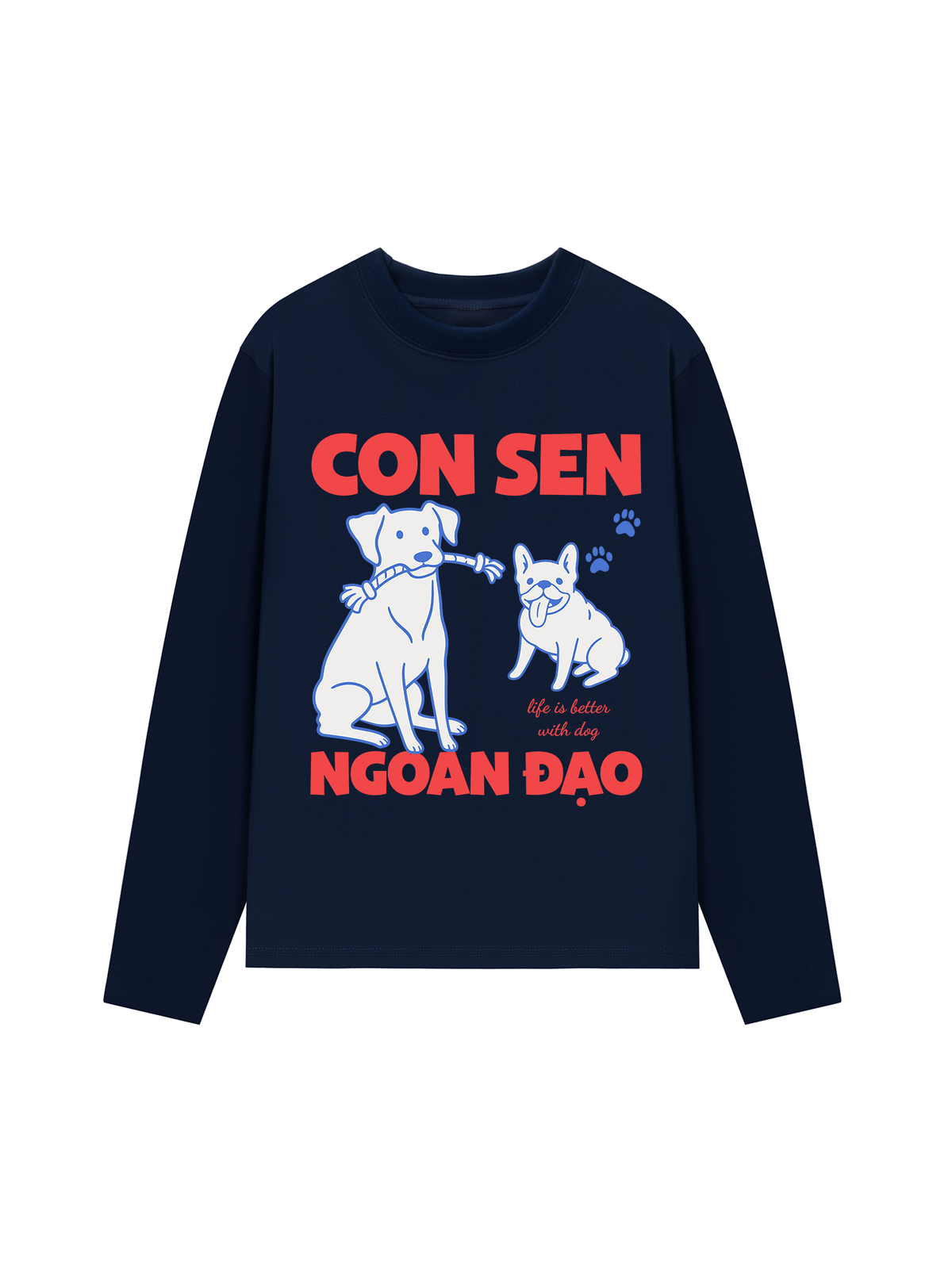 Áo Dài Tay Con Sen Ngoan Đạo Chó