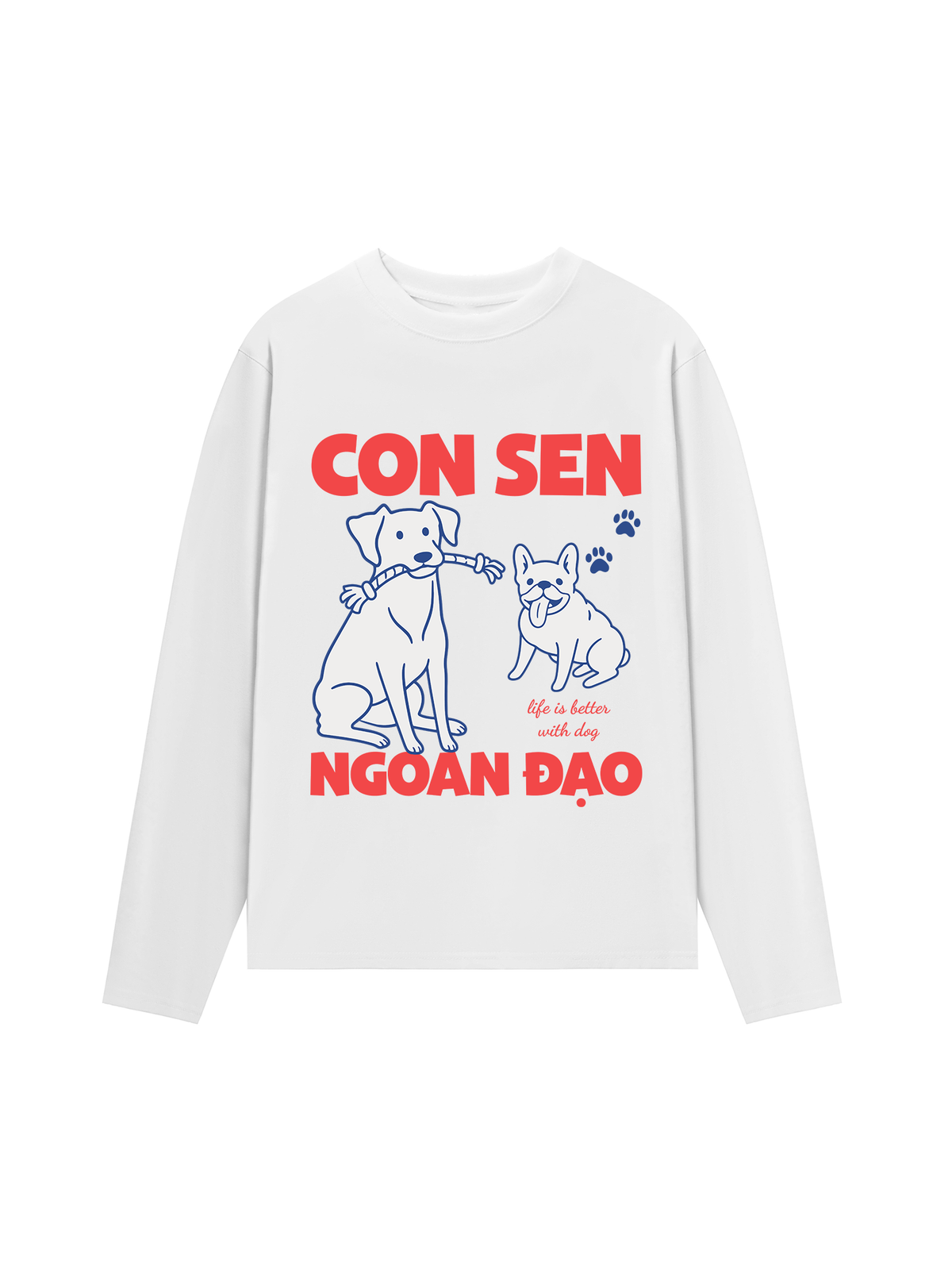 Áo Dài Tay Con Sen Ngoan Đạo Chó
