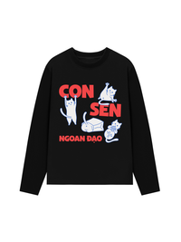 Áo Dài Tay Con Sen Ngoan Đạo Mèo