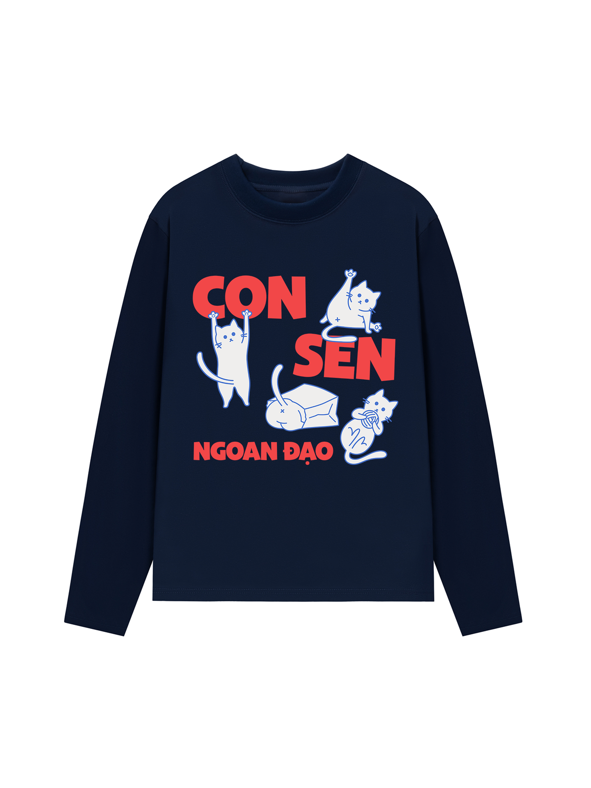 Áo Dài Tay Con Sen Ngoan Đạo Mèo