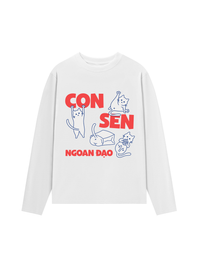 Áo Dài Tay Con Sen Ngoan Đạo Mèo