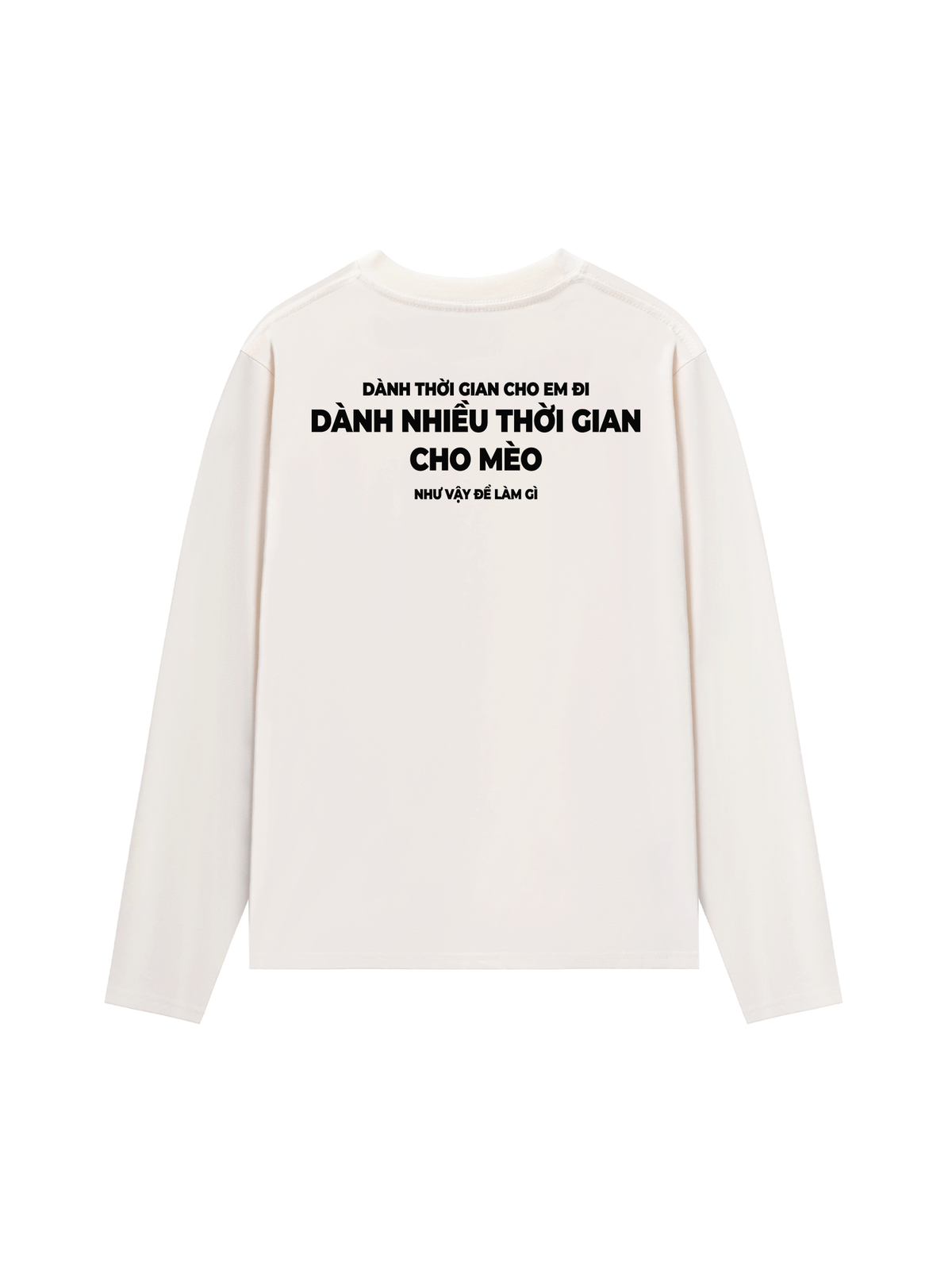 Áo Dài Tay Dành Thời Gian Cho Mèo