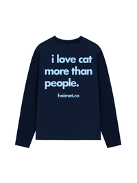 Áo Dài Tay I Love Cat