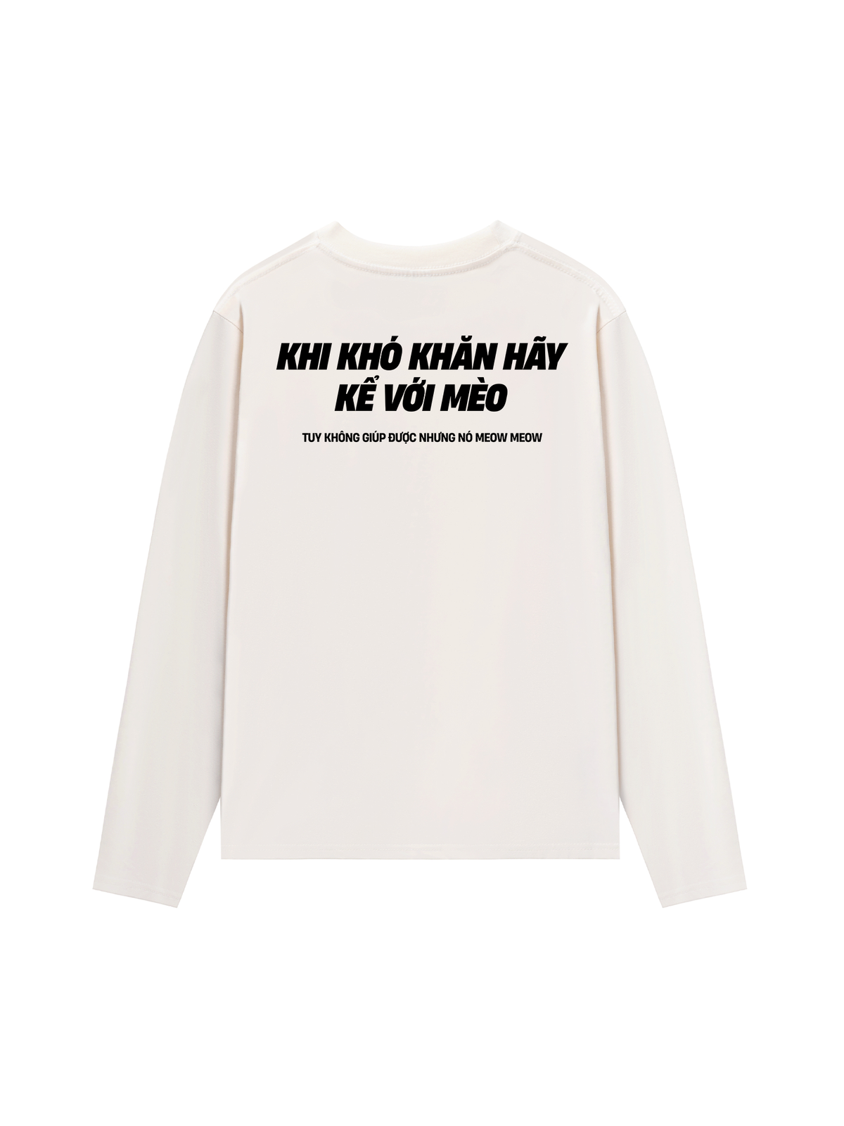 Áo Dài Tay Khó Khăn Hãy Kể Với Mèo