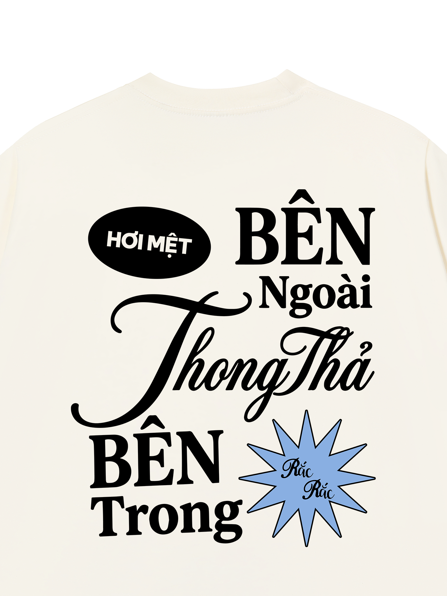 Áo Thun Relaxed Fit Bên Trong Rắc Rắc