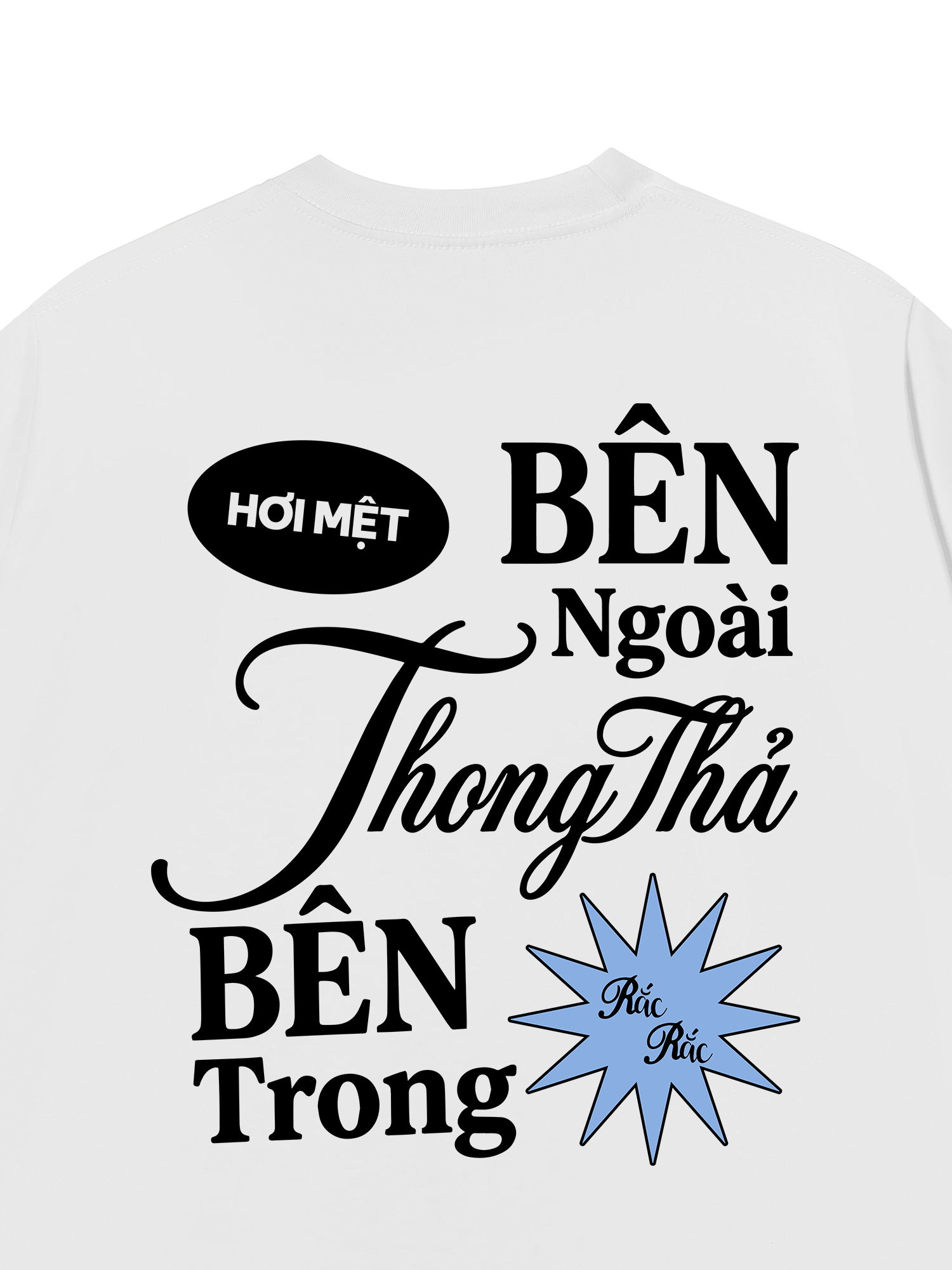 Áo Thun Relaxed Fit Bên Trong Rắc Rắc