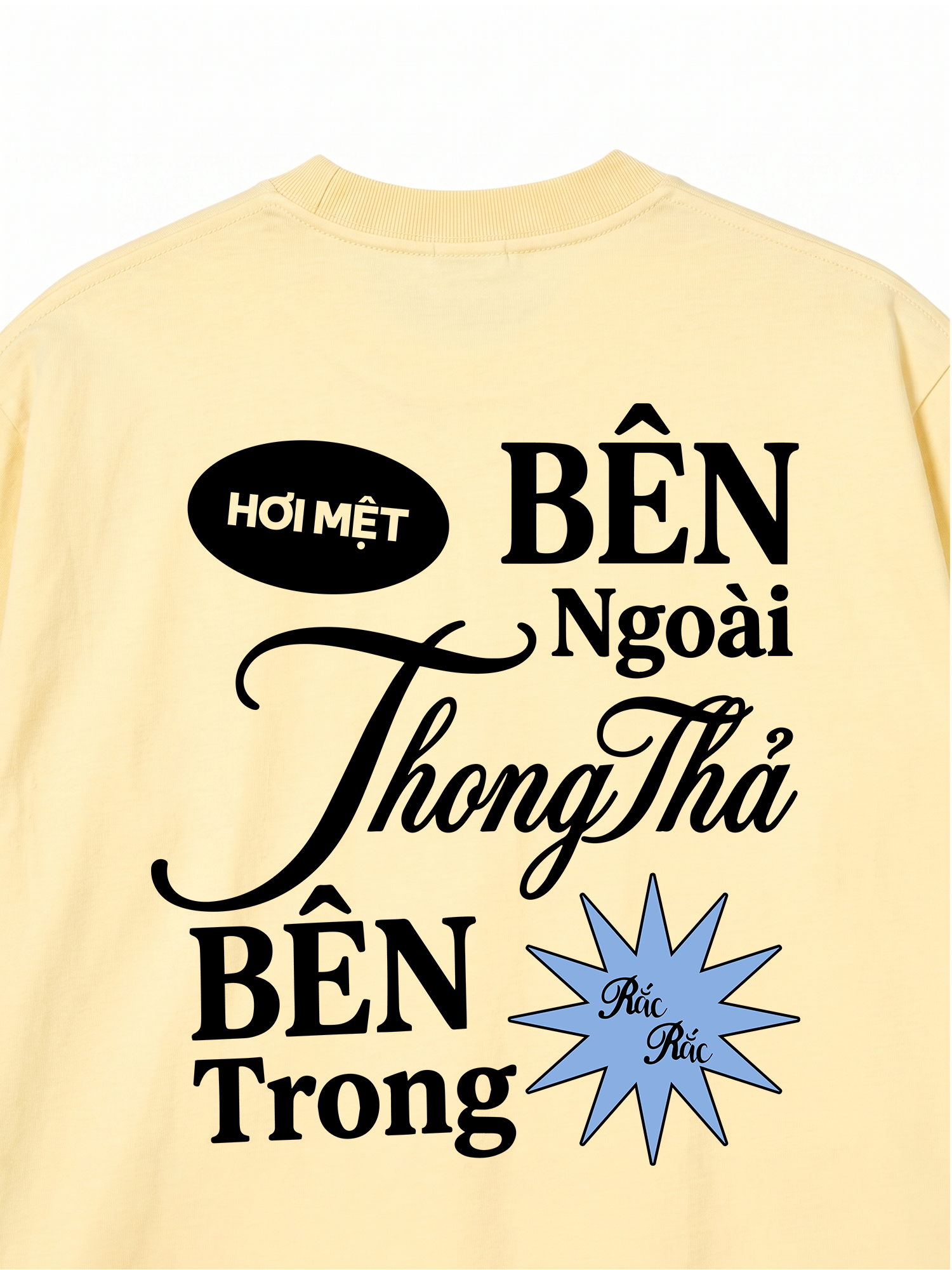 Áo Thun Relaxed Fit Bên Trong Rắc Rắc