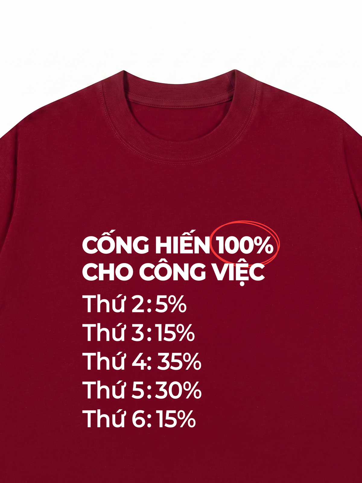 Áo Thun Relaxed Fit Cống Hiến 100% Cho Công Việc