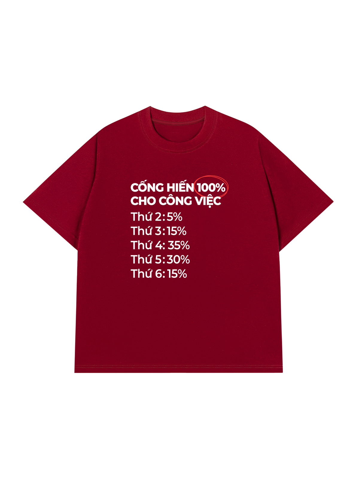 Áo Thun Relaxed Fit Cống Hiến 100% Cho Công Việc