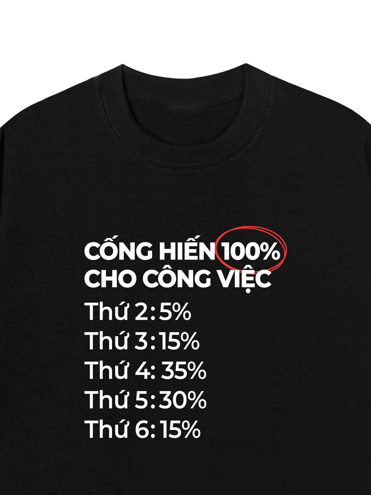 Áo Thun Relaxed Fit Cống Hiến 100% Cho Công Việc