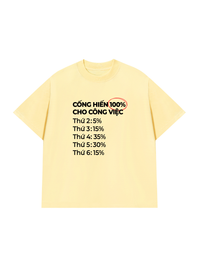 Áo Thun Relaxed Fit Cống Hiến 100% Cho Công Việc