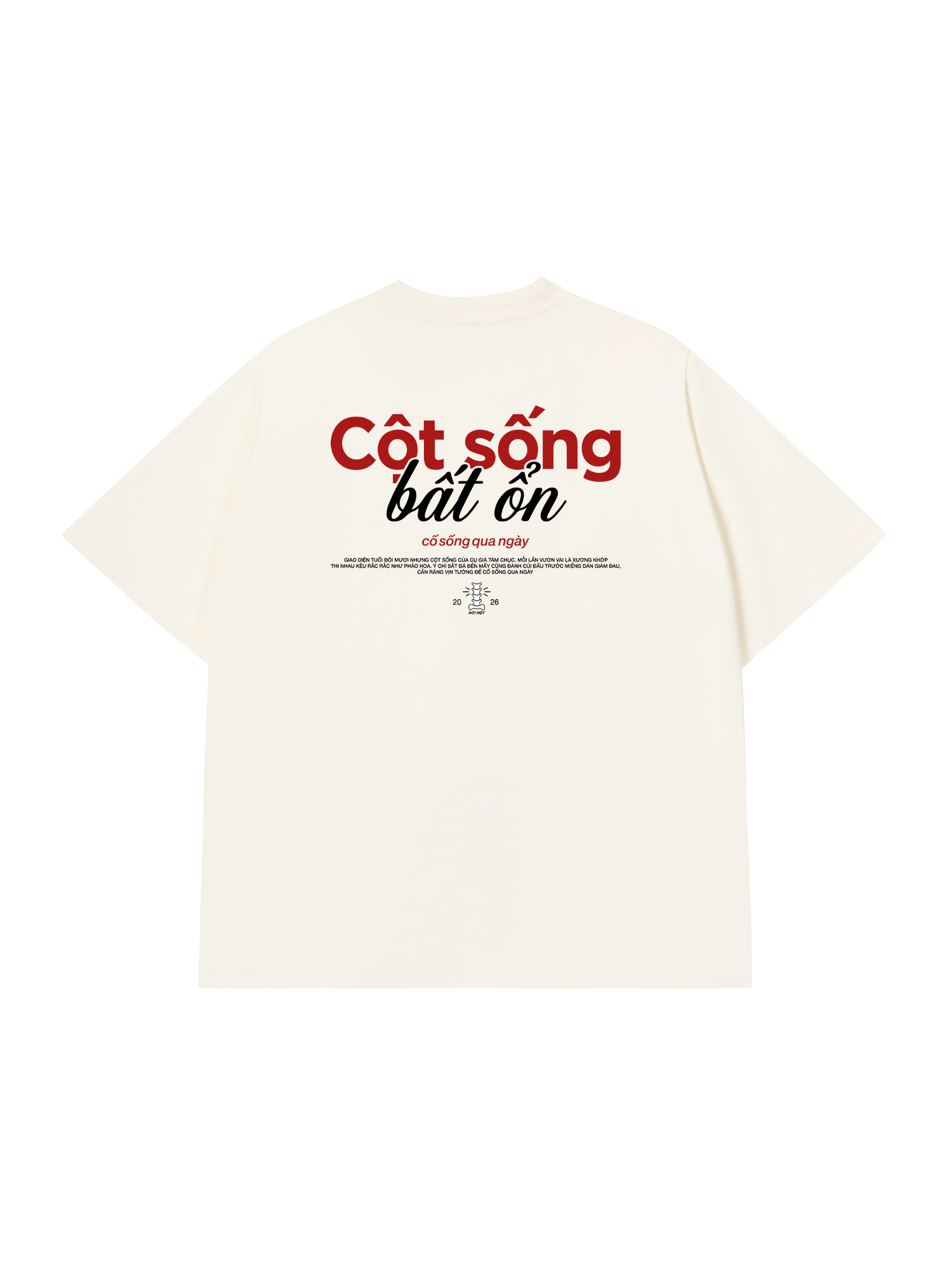 Áo Thun Relaxed Fit Cột Sống Bất Ổn