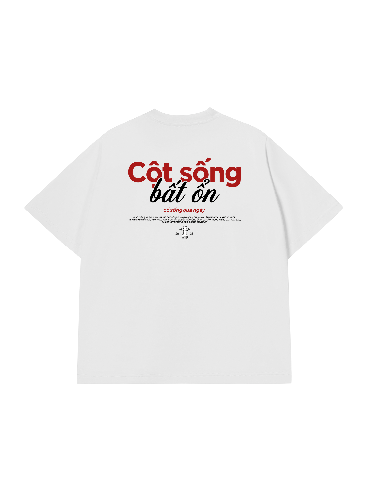 Áo Thun Relaxed Fit Cột Sống Bất Ổn