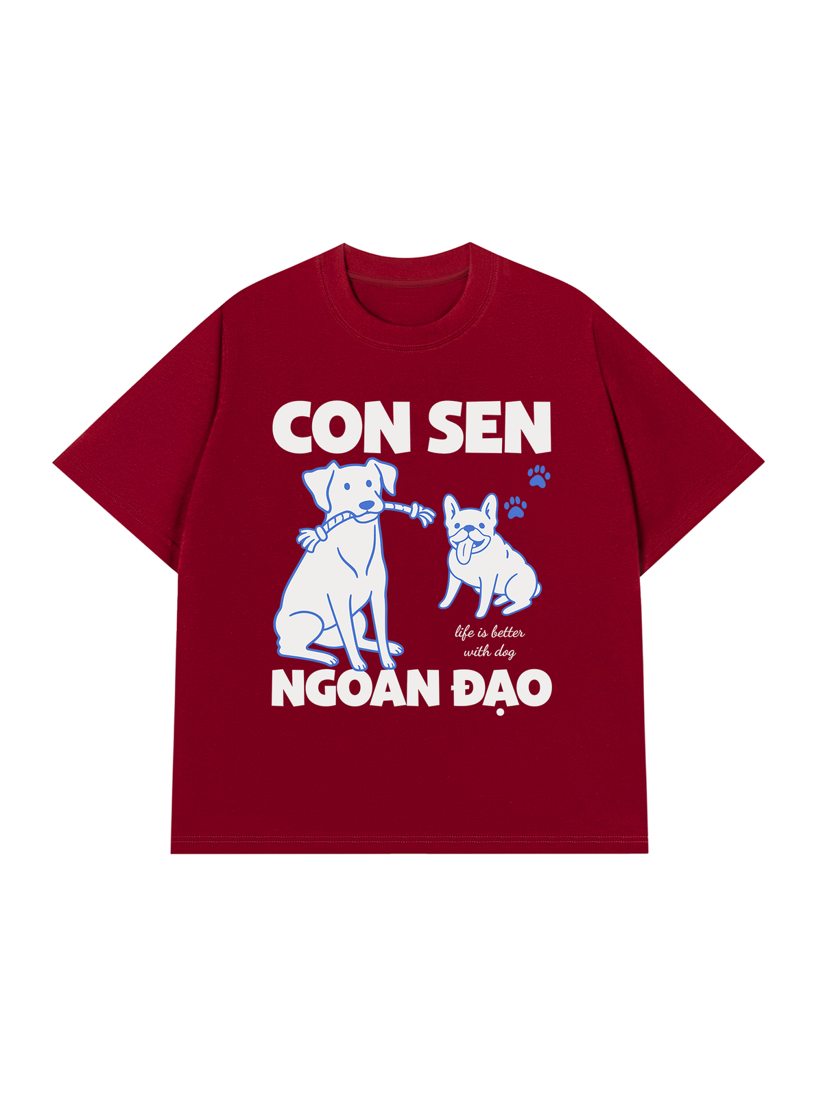 Áo Thun Relaxed Fit Con Sen Ngoan Đạo Chó
