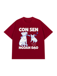 Áo Thun Relaxed Fit Con Sen Ngoan Đạo Chó