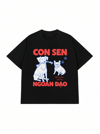 Áo Thun Relaxed Fit Con Sen Ngoan Đạo Chó