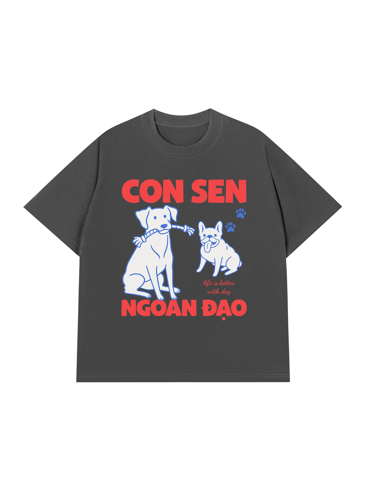 Áo Thun Relaxed Fit Con Sen Ngoan Đạo Chó
