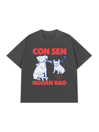 Áo Thun Relaxed Fit Con Sen Ngoan Đạo Chó