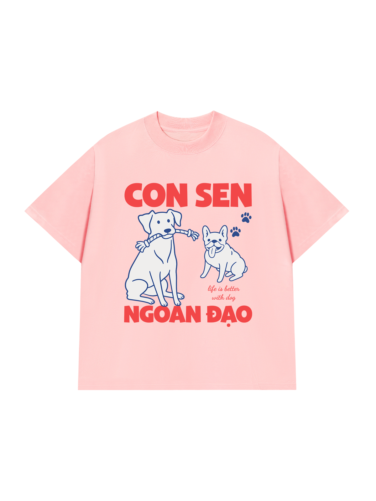 Áo Thun Relaxed Fit Con Sen Ngoan Đạo Chó