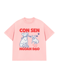 Áo Thun Relaxed Fit Con Sen Ngoan Đạo Chó
