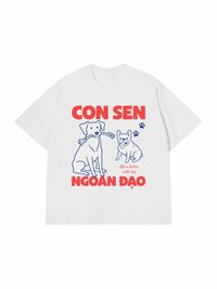 Áo Thun Relaxed Fit Con Sen Ngoan Đạo Chó