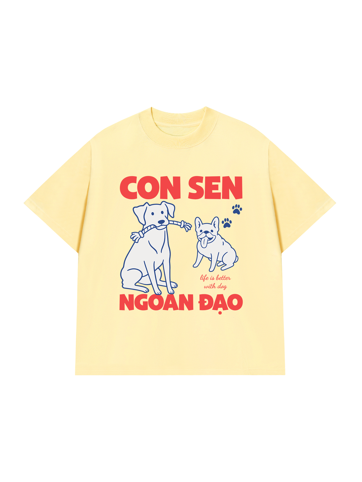Áo Thun Relaxed Fit Con Sen Ngoan Đạo Chó