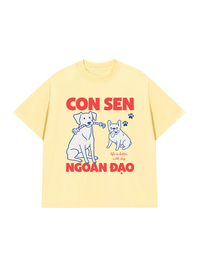 Áo Thun Relaxed Fit Con Sen Ngoan Đạo Chó
