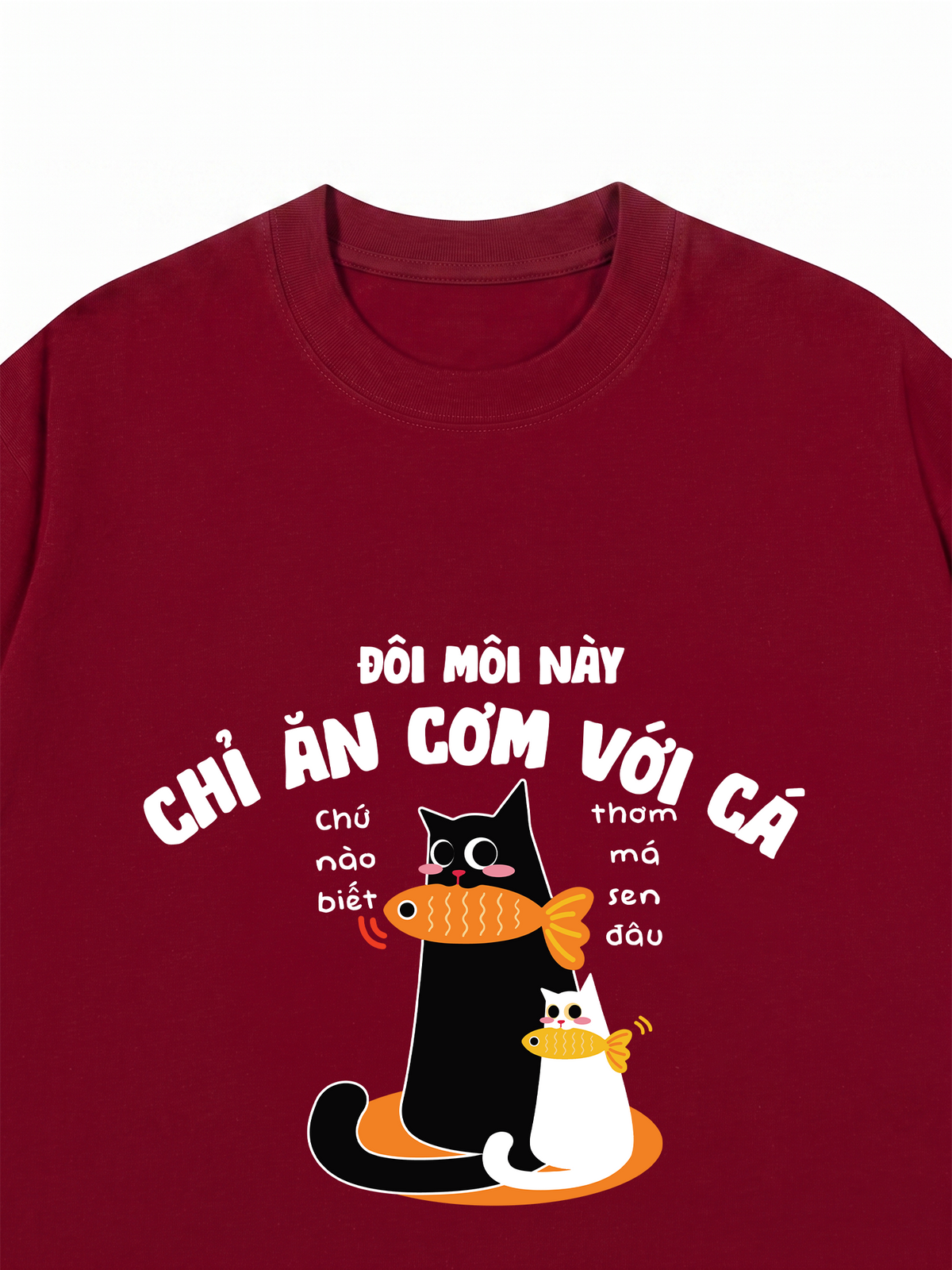 Áo Thun Relaxed Fit Đôi Môi Này Chỉ Ăn Cơm Với Cá