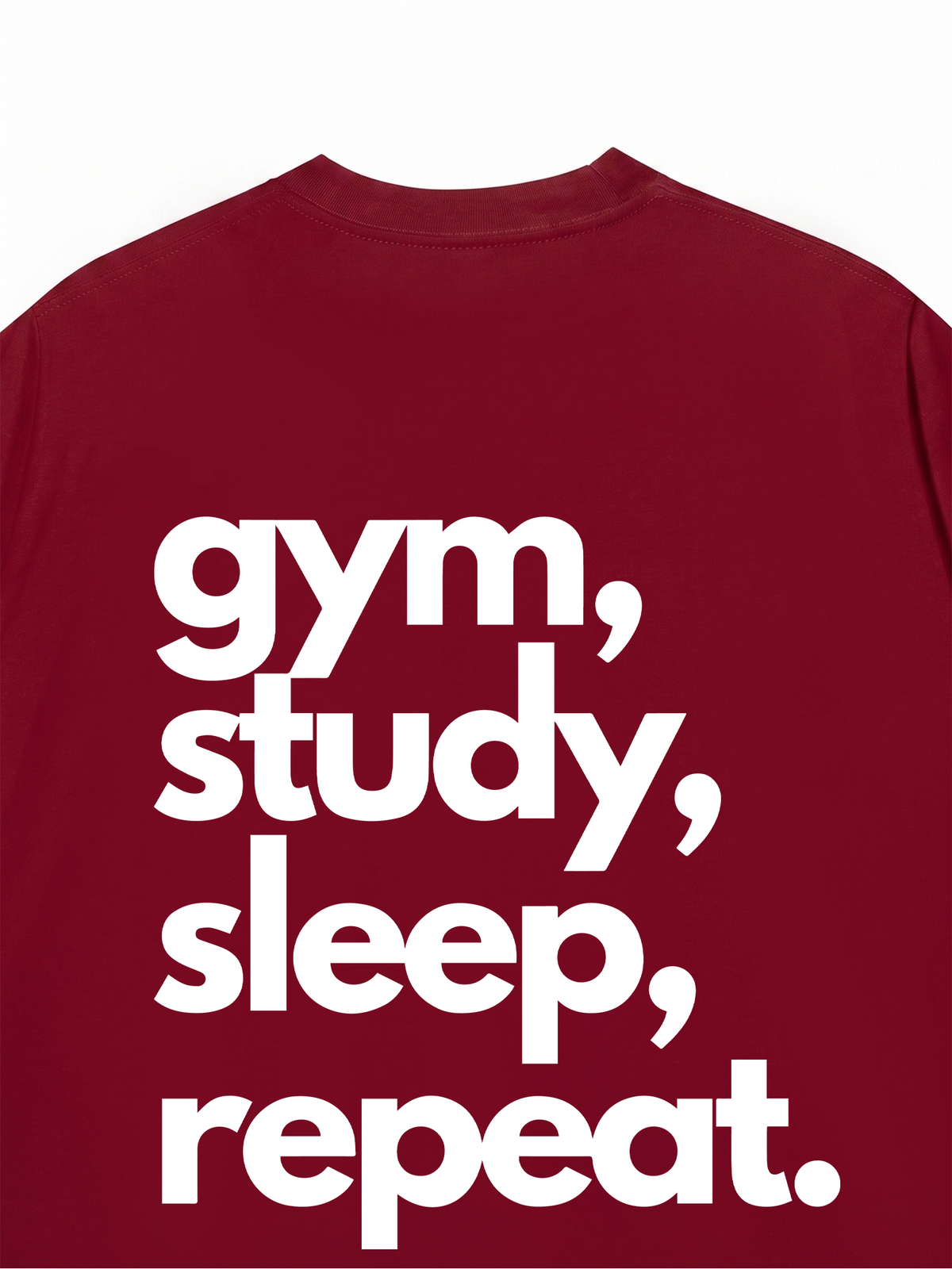 Áo Thun Relaxed Fit Gym Study Sleep Repeat