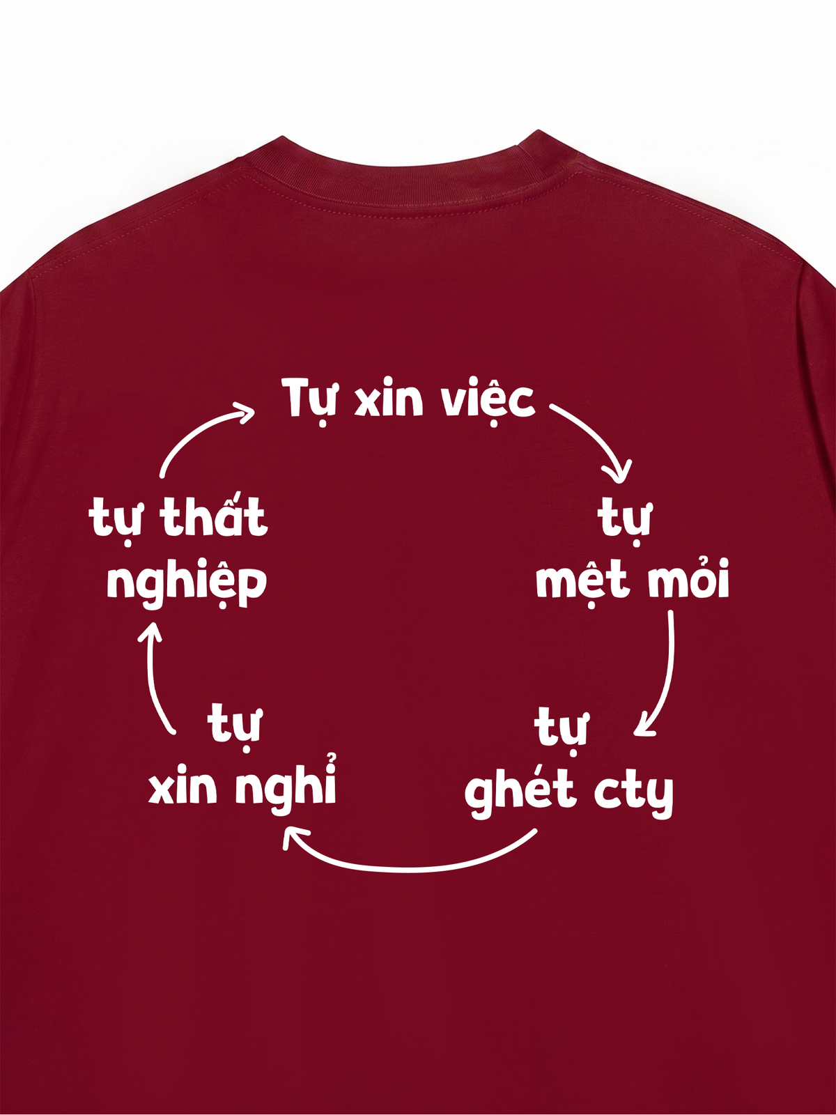 Áo Thun Relaxed Fit Tự Xin Việc Tự Mệt Mỏi