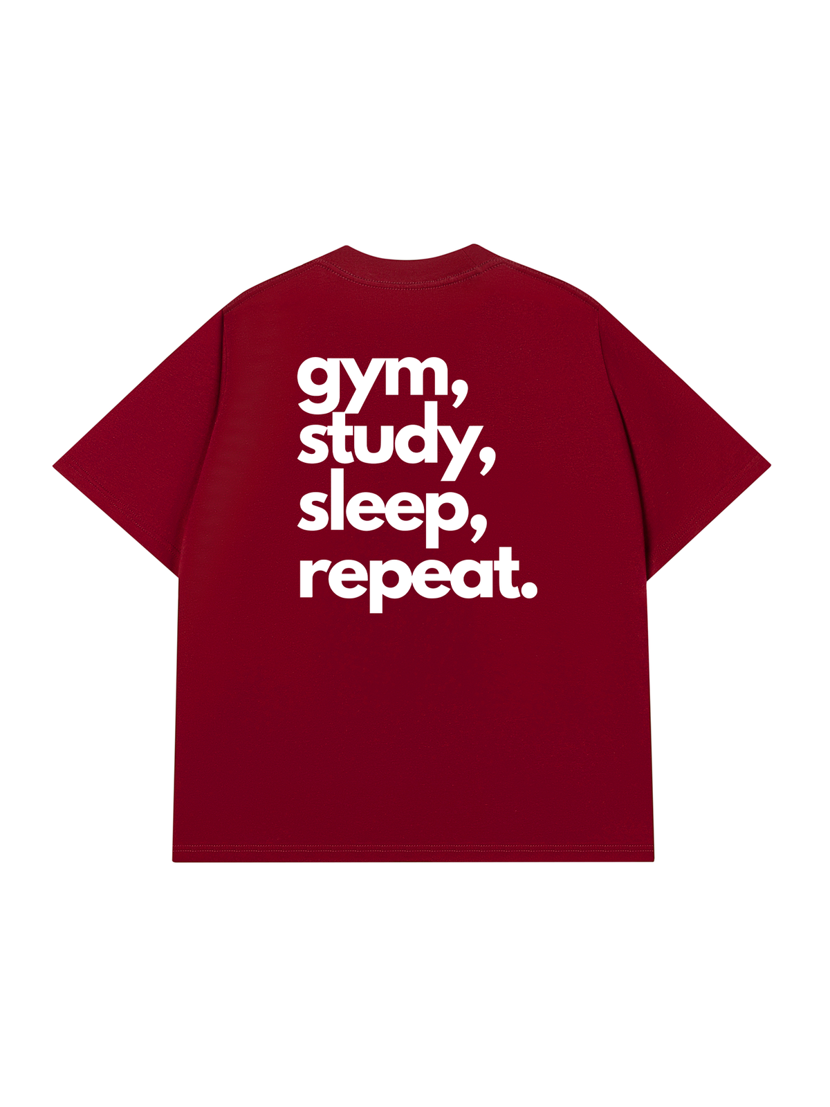 Áo Thun Relaxed Fit Gym Study Sleep Repeat