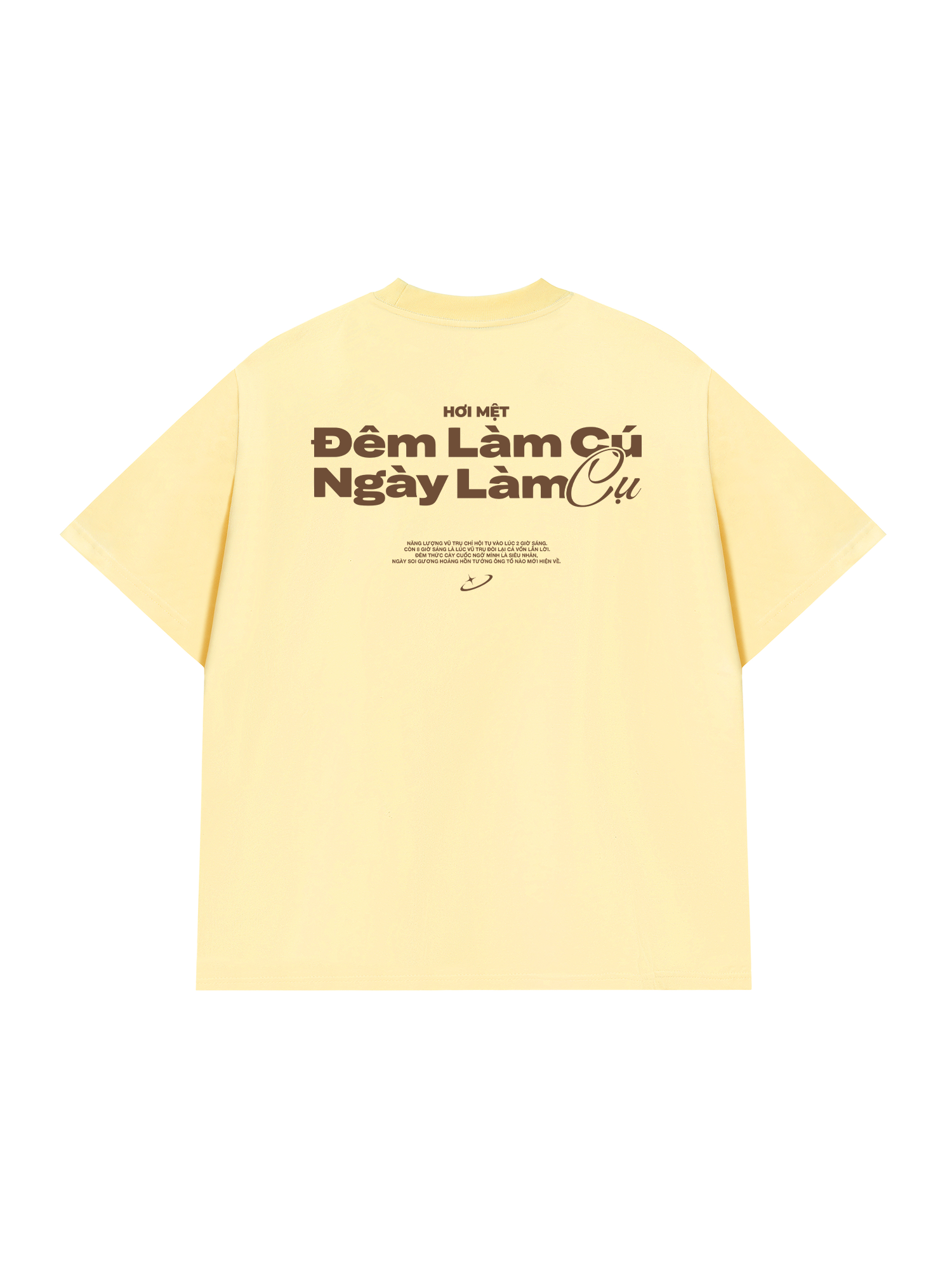 Áo Thun Relaxed Fit Đêm Làm Cú Ngày Làm Cụ