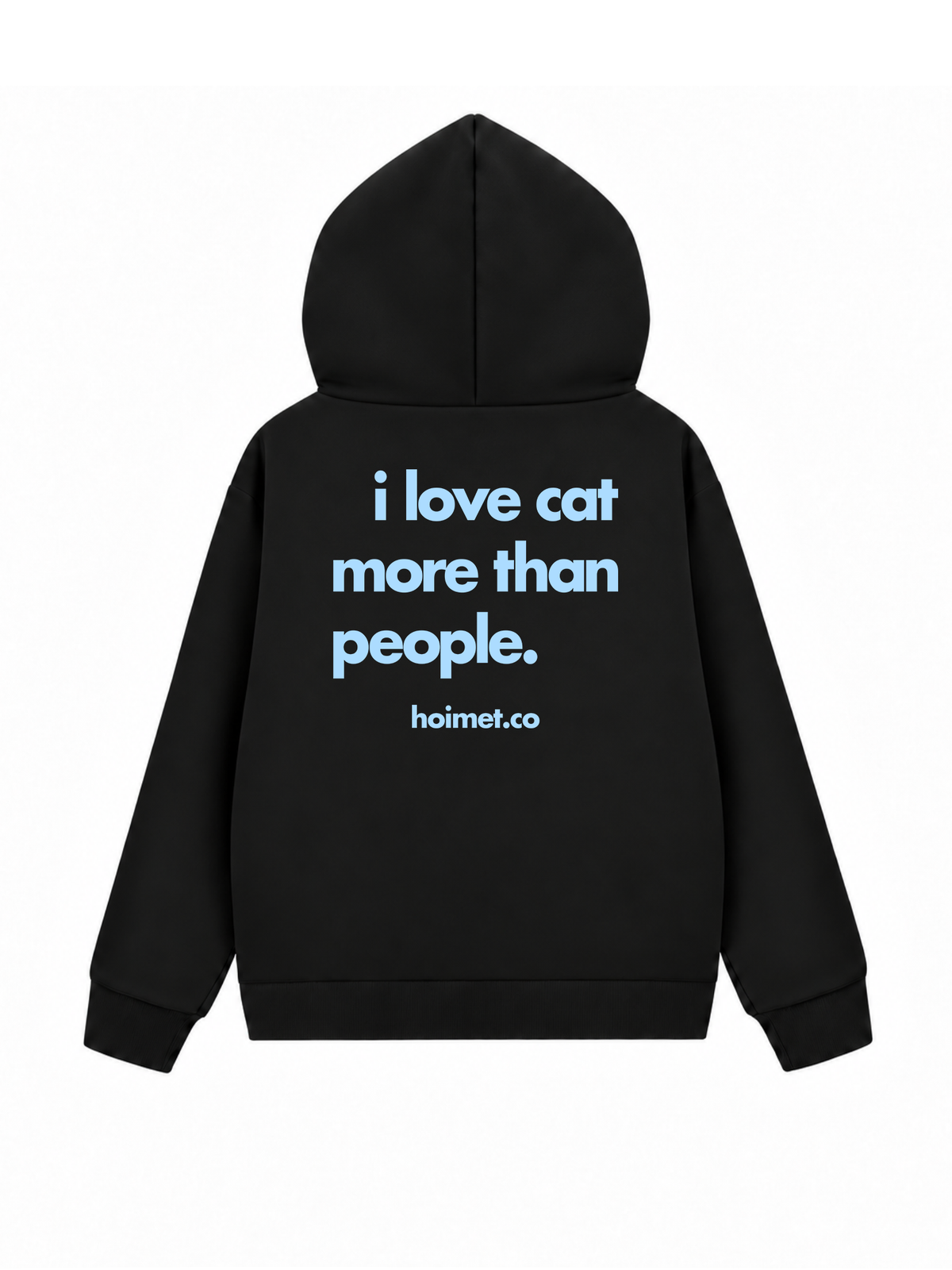 Áo Hoodie Zip Nỉ Hai Da I Love Cat