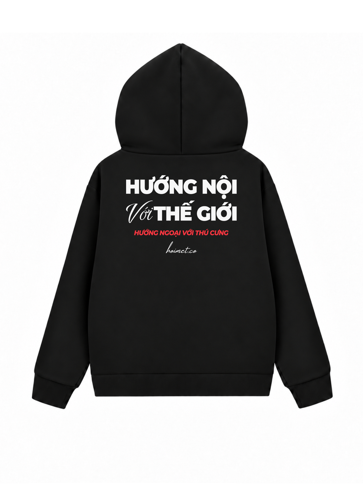 Áo Hoodie Zip Nỉ Hai Da Hướng Ngoại Với Thú Cưng