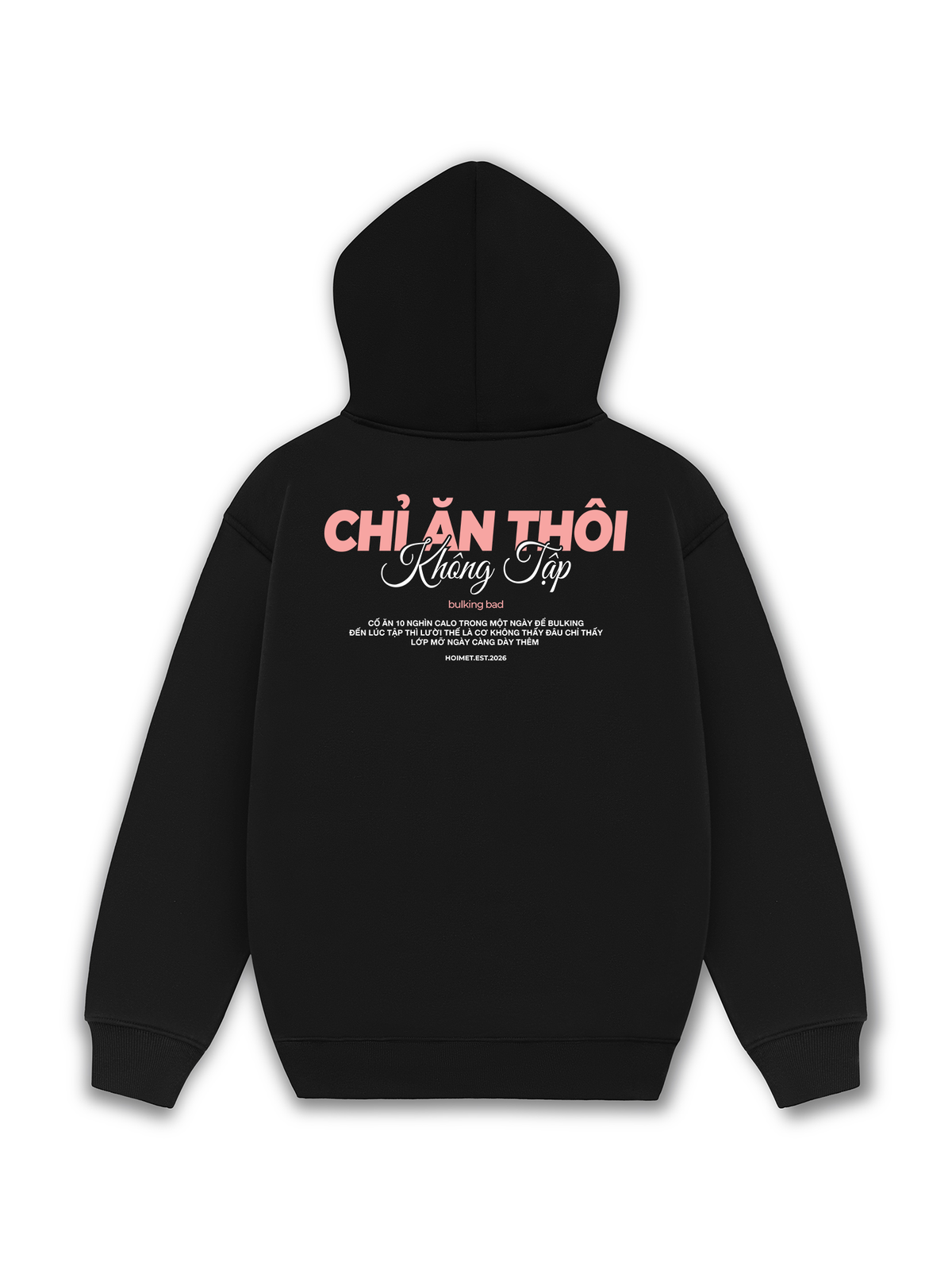 Áo Hoodie Nỉ Hai Da Chỉ Ăn Không Tập