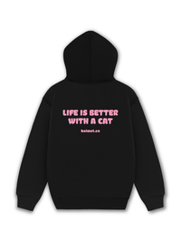 Áo Hoodie Nỉ Hai Da Life Is Better With A Cat