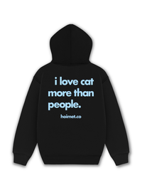 Áo Hoodie Nỉ Hai Da I Love Cat