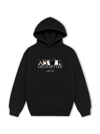Áo Hoodie Nỉ Hai Da Life Is Better With Cats