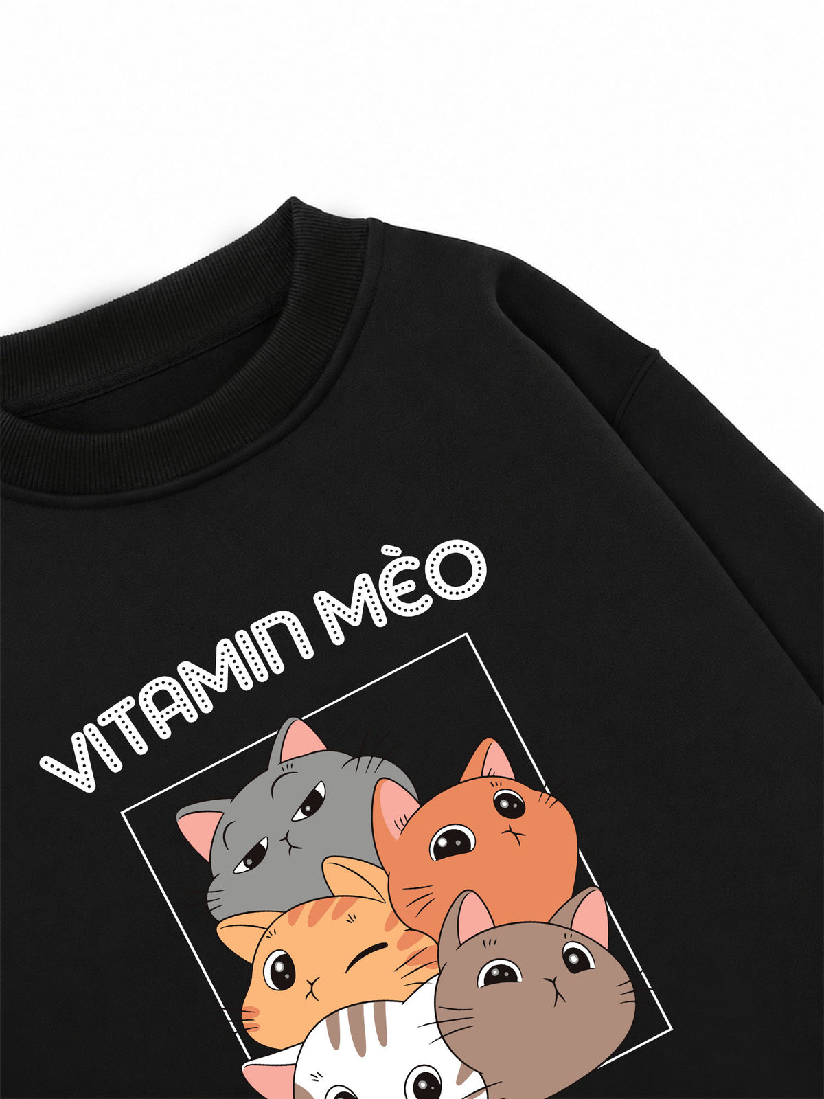 Áo Sweater Nỉ Hai Da Vitamin Mèo
