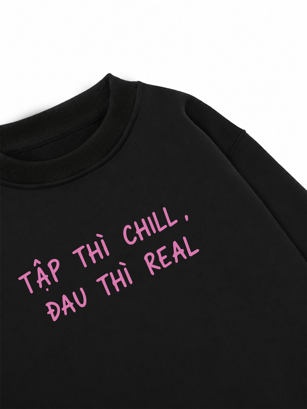 Áo Sweater Nỉ Hai Da  Tập Chill Đau Real