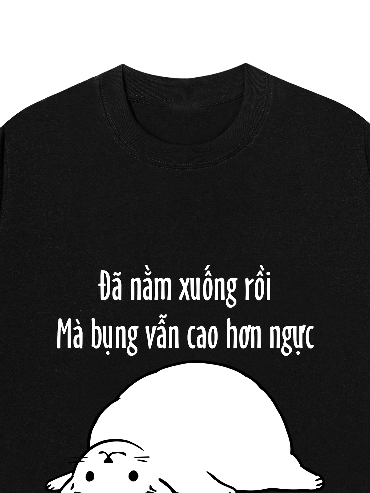 Áo Thun Relaxed Fit Đã Nằm Xuống Rồi Mà Bụng Vẫn Cao Hơn Ngực