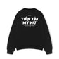 Áo Sweater Nỉ Hai Da Tiền Tài Mỹ Nữ