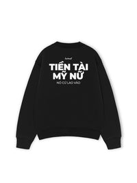 Áo Sweater Nỉ Hai Da Tiền Tài Mỹ Nữ